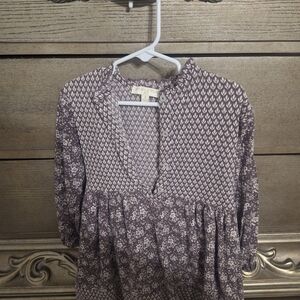 Kids Brown  Patterned Dress